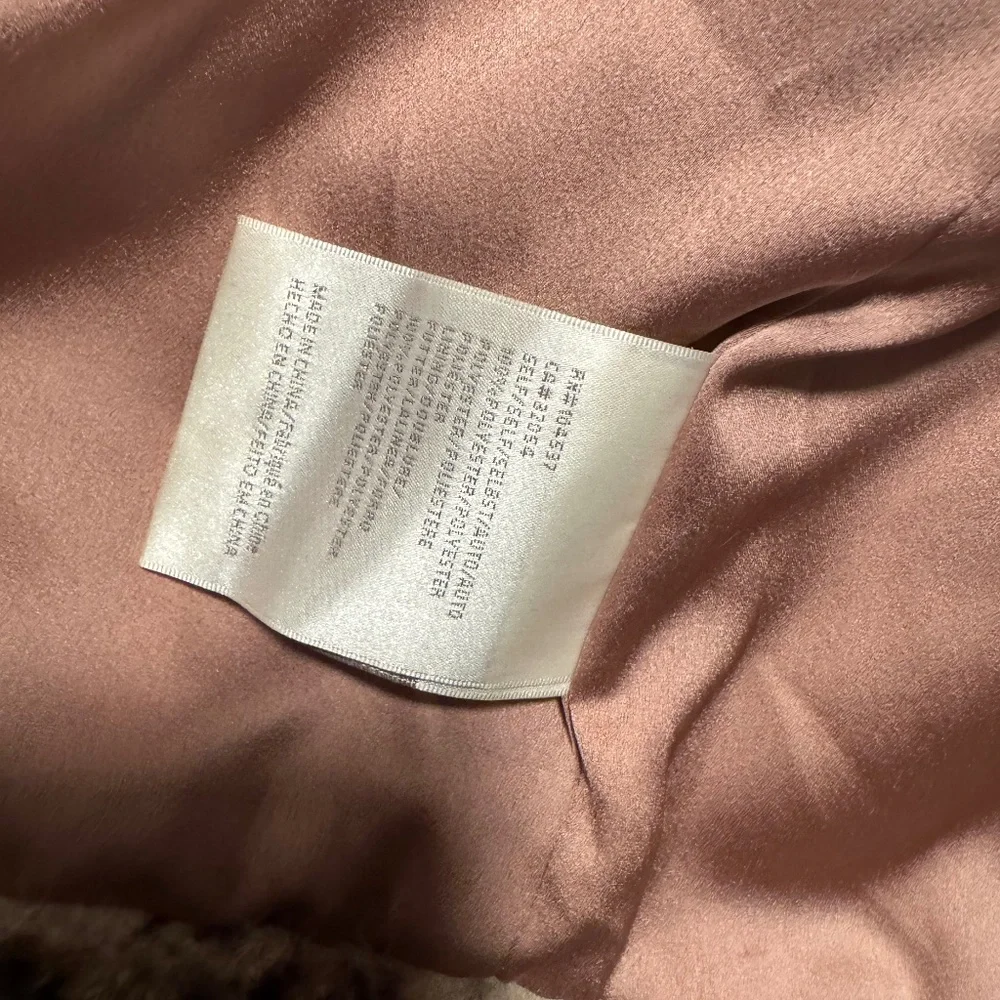 Anthropologie Plush Fur Animal Print Coat xs/small - Picture 9 of 13